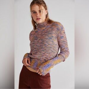 Free People Spacedye Cowl Neck Sweater (small)